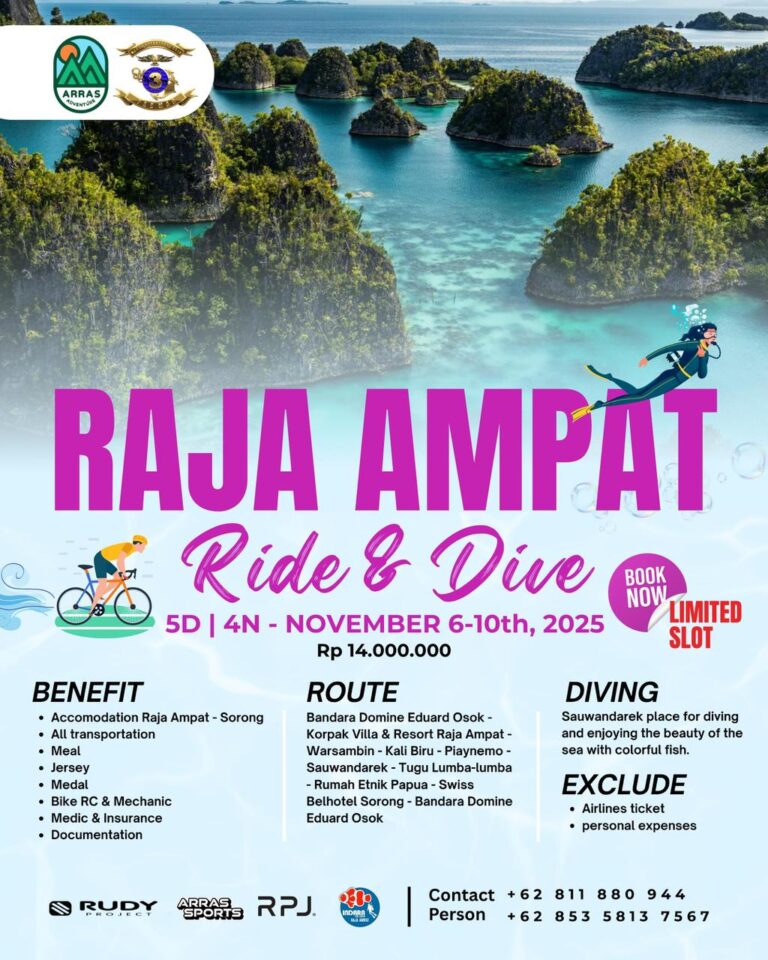 Raja Ampat Ride & Dive 2025, 6 โ 10 November 2025 banner raja ampat
